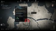 Red Walls main quest whereabouts in AC Shadows (Image via Sportskeeda Gaming // Ubisoft)